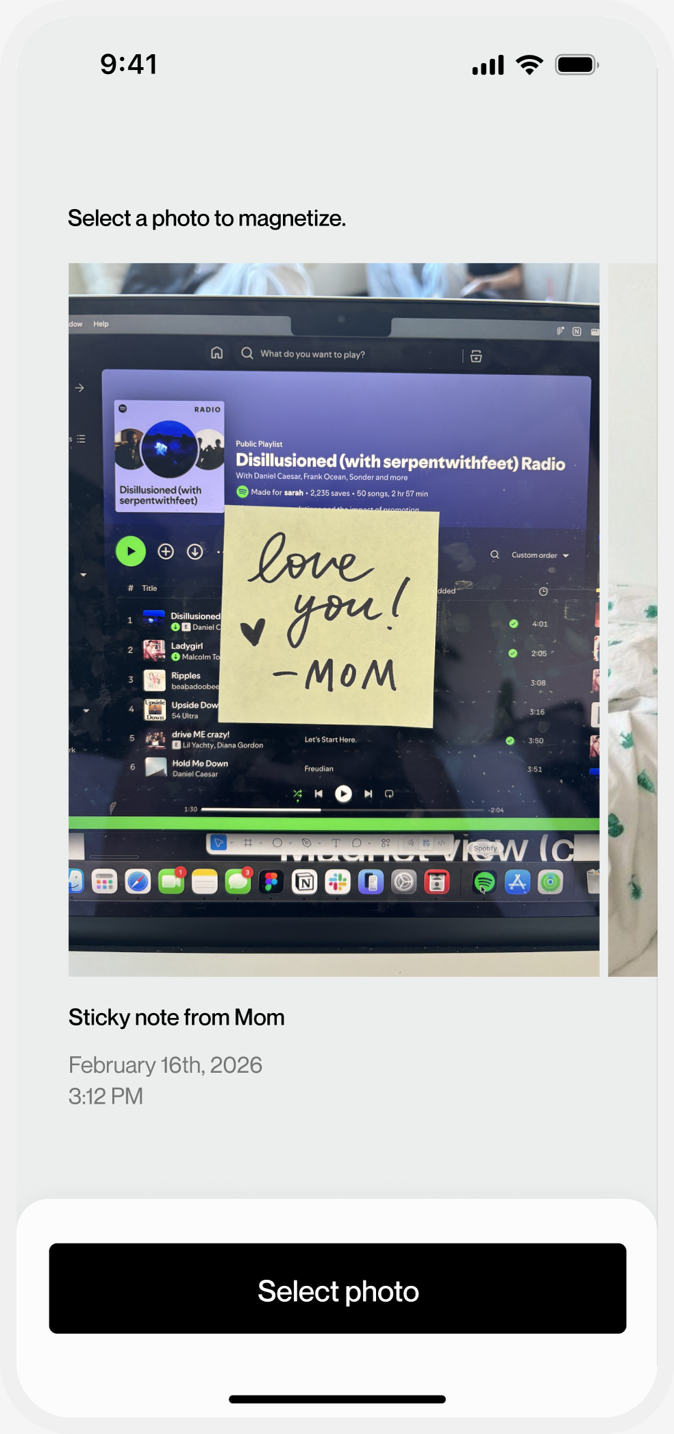 Magnets creating — Select a photo to magnetize