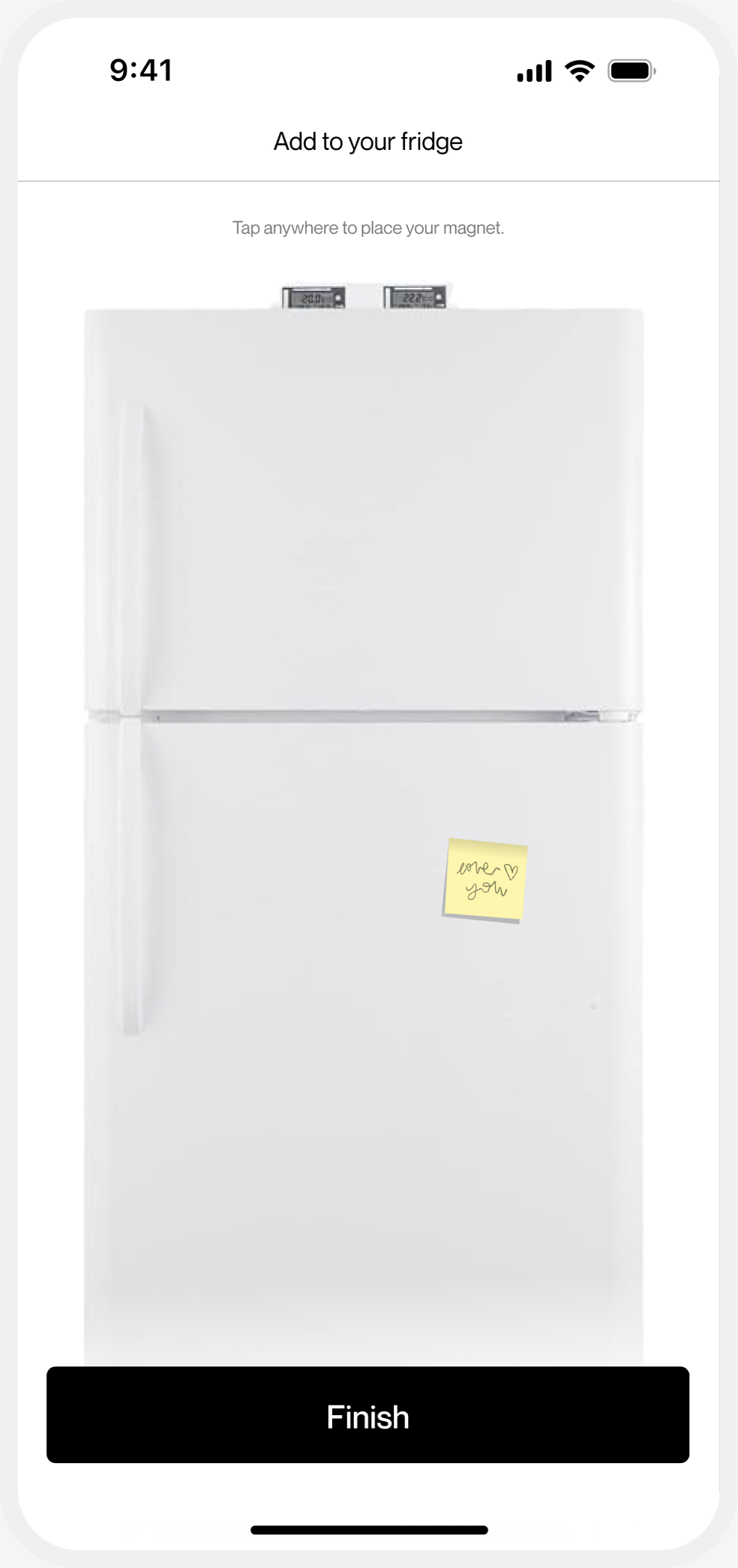 Magnets creating — Place magnet on fridge