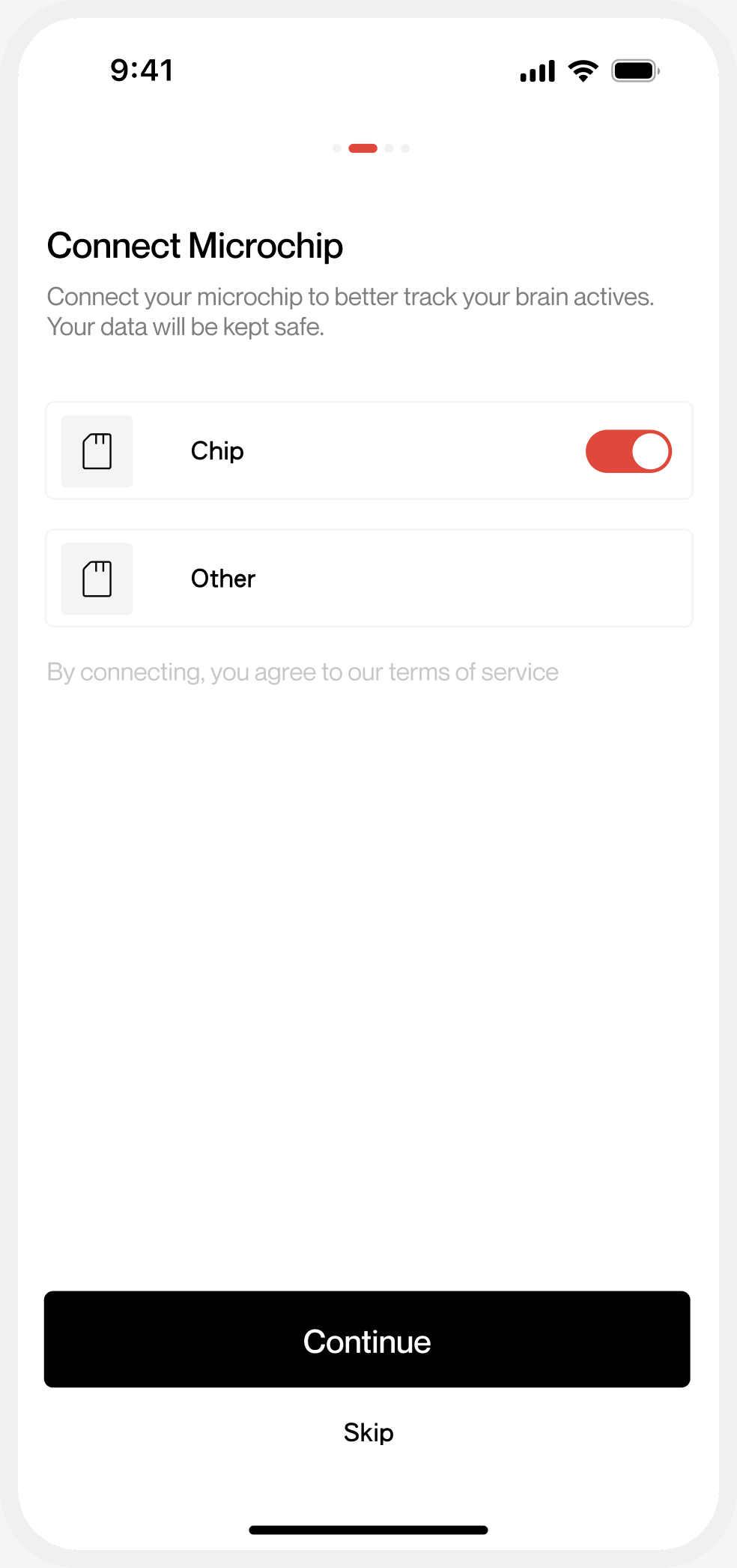 Magnets onboarding — microchip connected