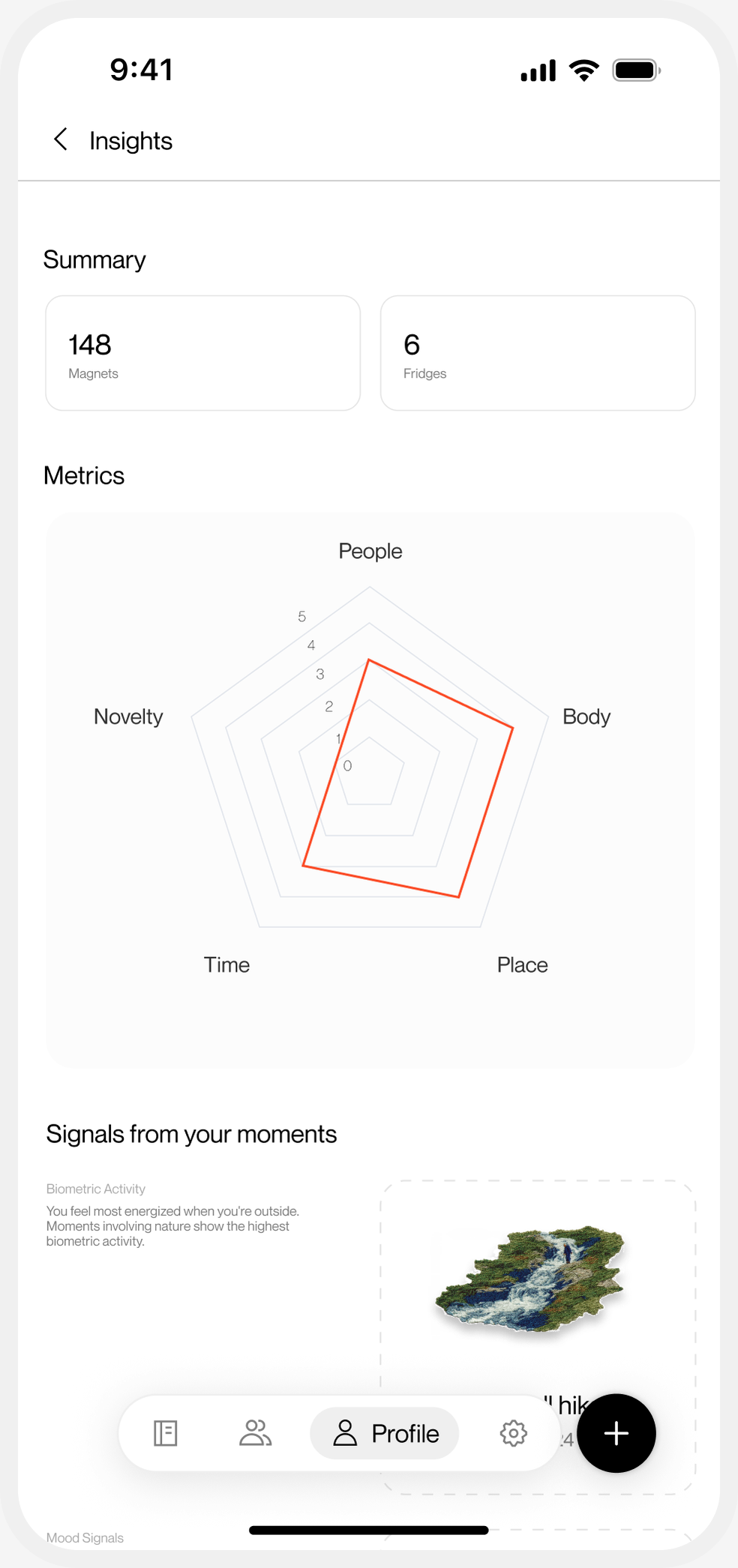 Magnets profile — settings and preferences
