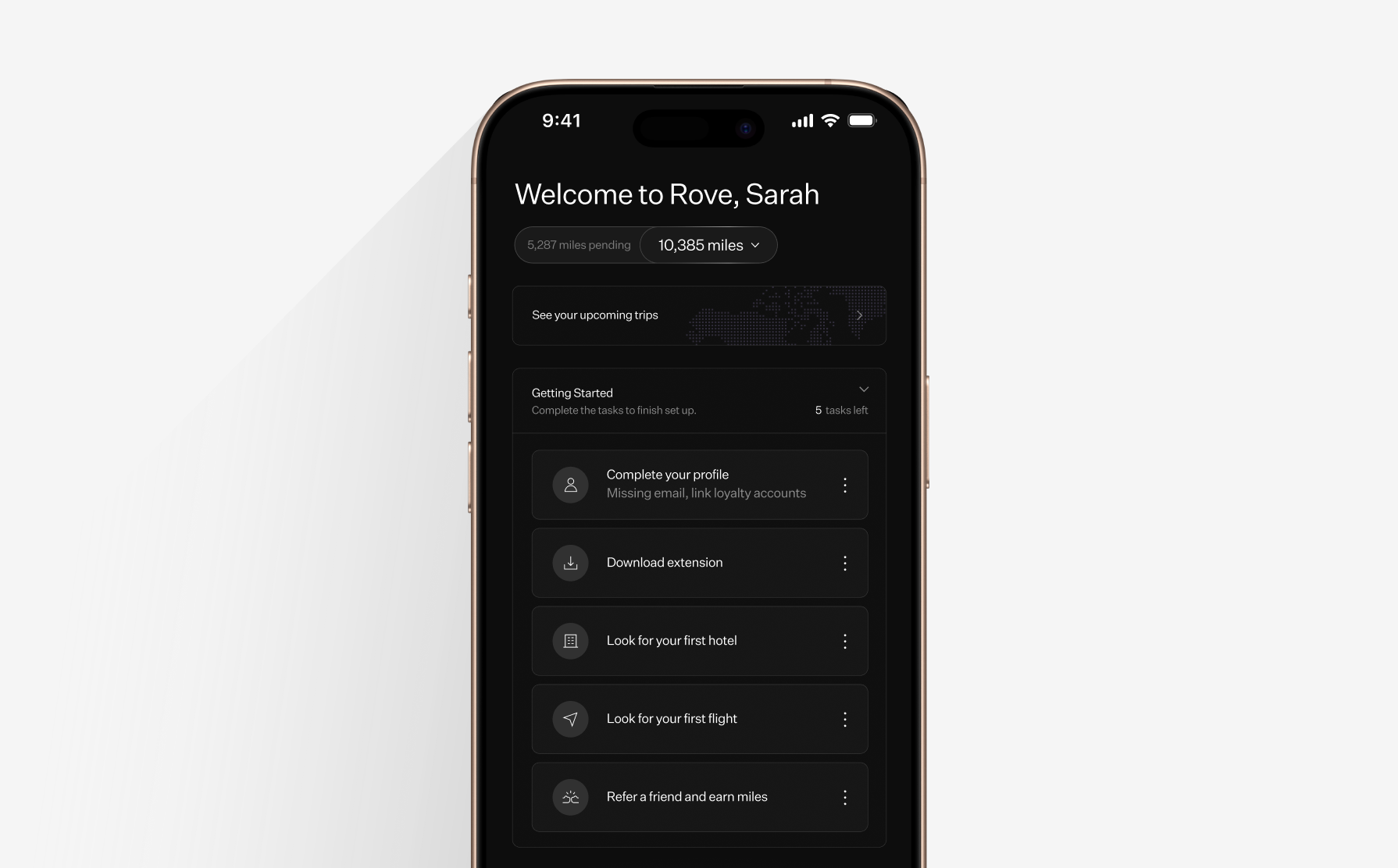Rove Miles mobile app