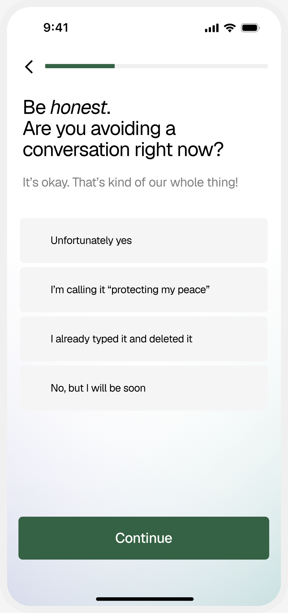 Solace — are you avoiding a conversation
