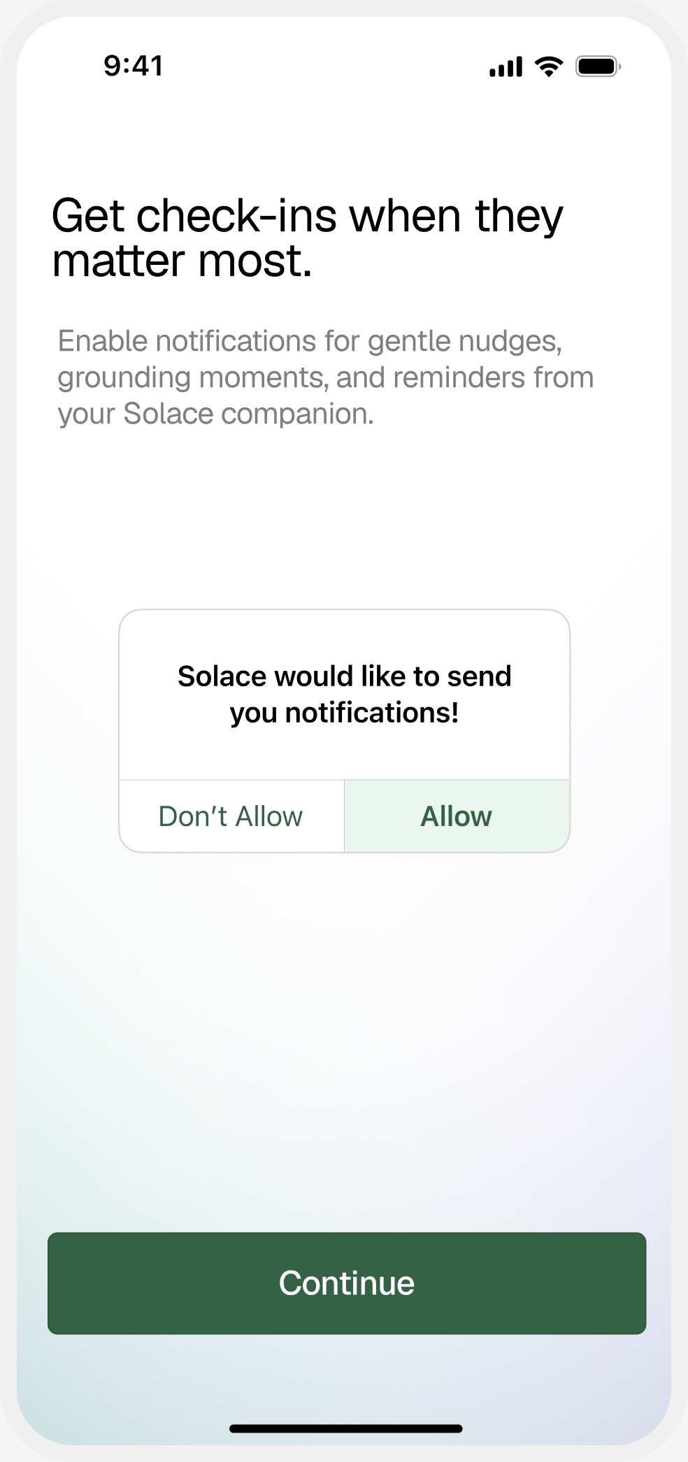 Solace enable notifications